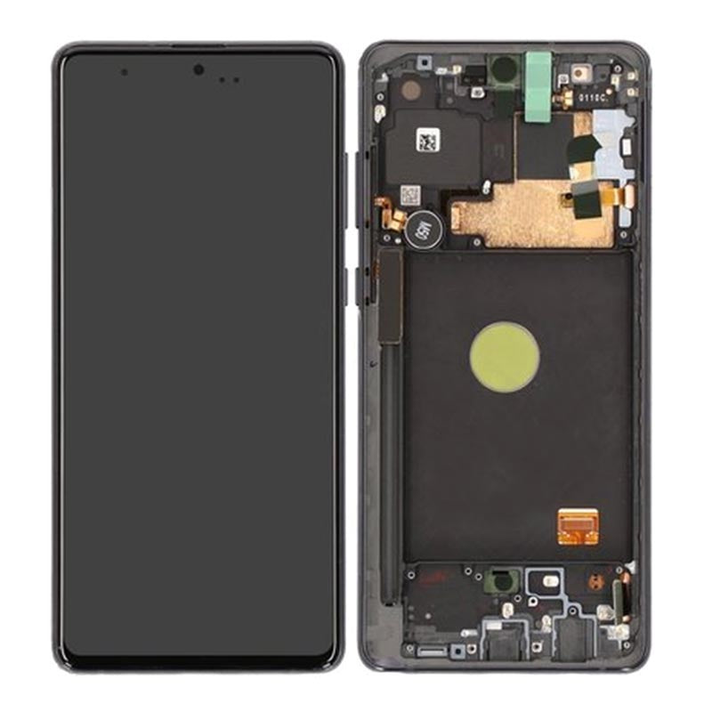 Samsung Galaxy Note 10 Lite SM-N770F Lcd Touch Screen Display Complete Original Genuine Aura Black With Frame