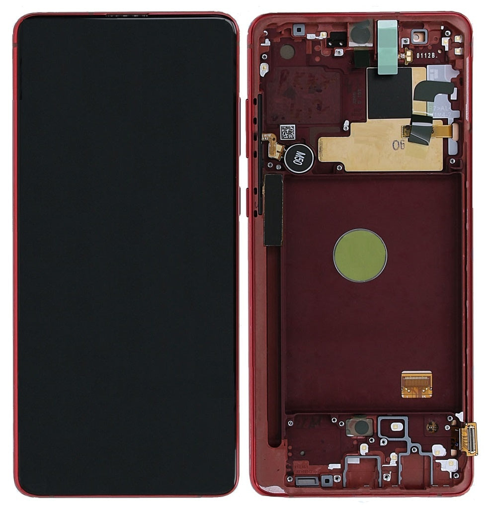 Samsung Galaxy Note 10 Lite SM-N770F Lcd Touch Screen Display Complete Original Genuine Red With Frame