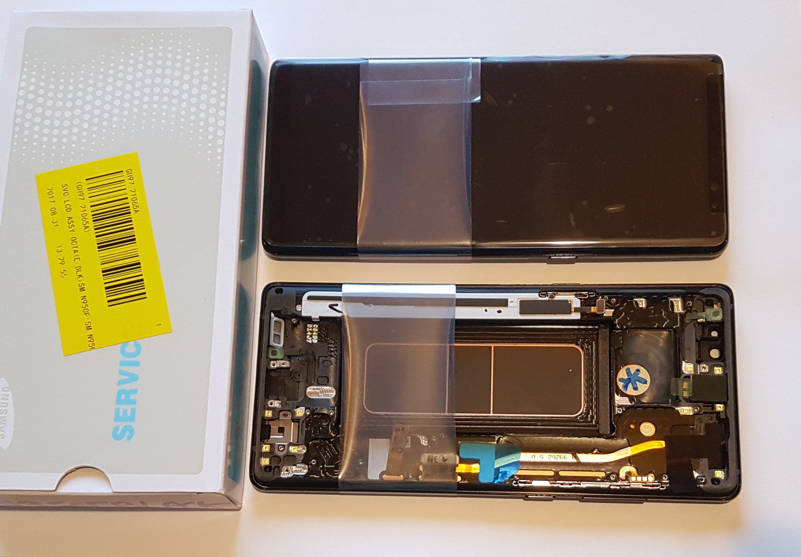 Samsung Galaxy Note 8 SM-N950F Lcd Touch Screen Display Complete Original Genuine Black With Frame