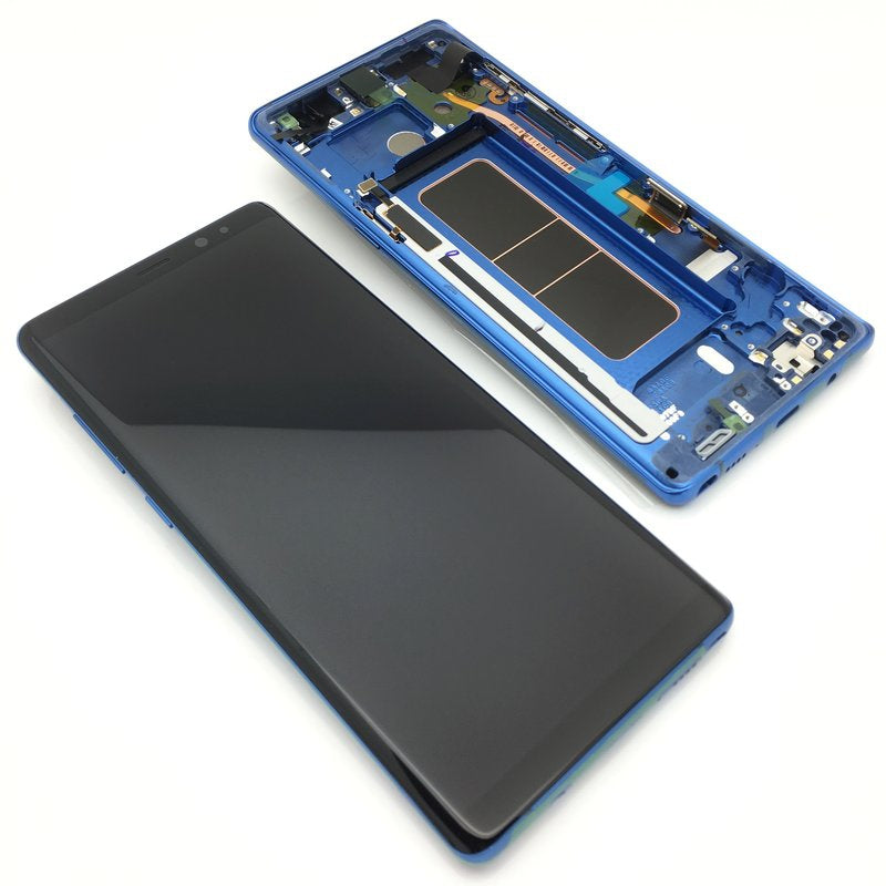 Samsung Galaxy Note 8 SM-N950F Lcd Touch Screen Display Complete Original Genuine Blue With Frame