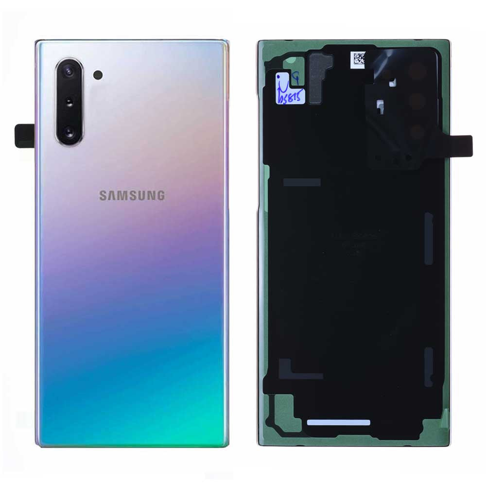 Samsung Galaxy Note 10 N970F S10 Battery Cover Back Housing Fascia 100% Original Genuine From Samsung UK Aura Glow Silver