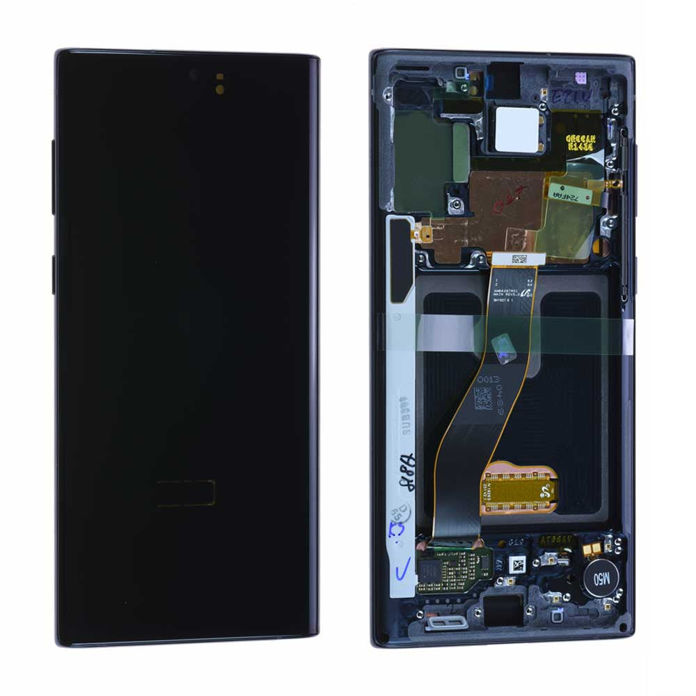 Samsung Galaxy Note 10 SM-N970F Lcd Touch Screen Display Complete Original Genuine Aura Black With Frame