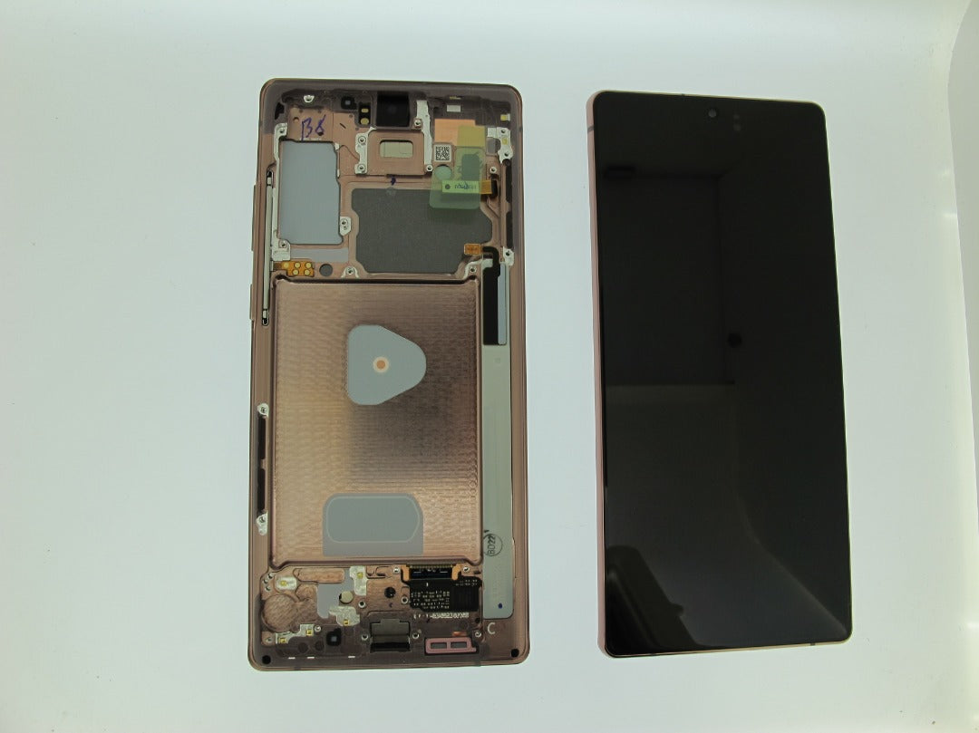 Samsung Galaxy Note 20 SM-N980F Lcd Touch Screen Display Complete Original Genuine Bronze With Frame