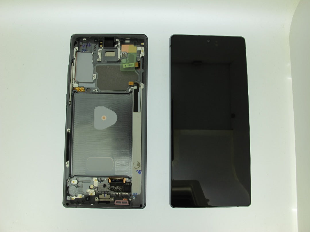 Samsung Galaxy Note 20 SM-N980F Lcd Touch Screen Display Complete Original Genuine Grey With Frame