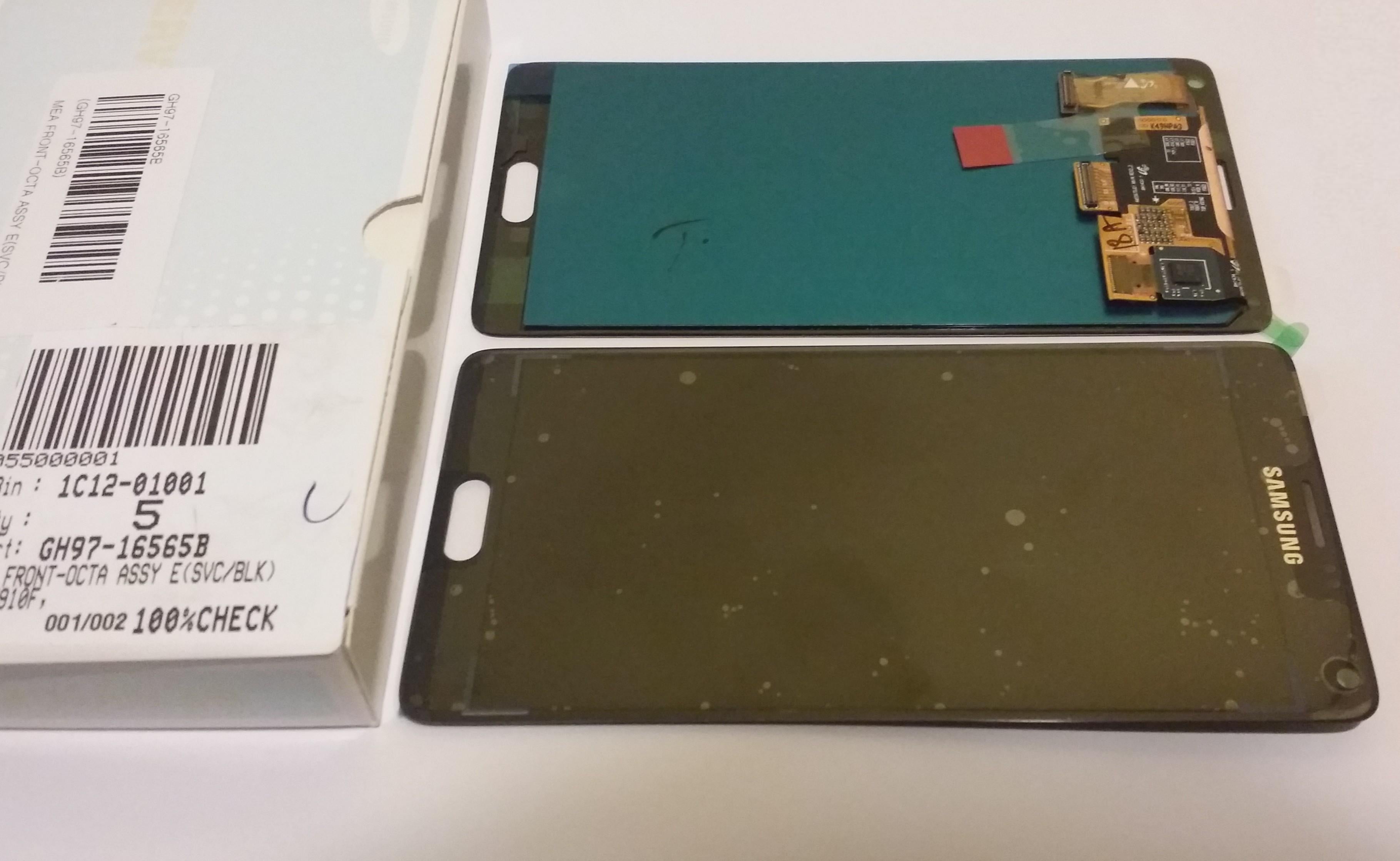 Samsung Galaxy Note 4 SM-N910F Lcd Touch Screen Display Complete Original Genuine Black Grey Blue