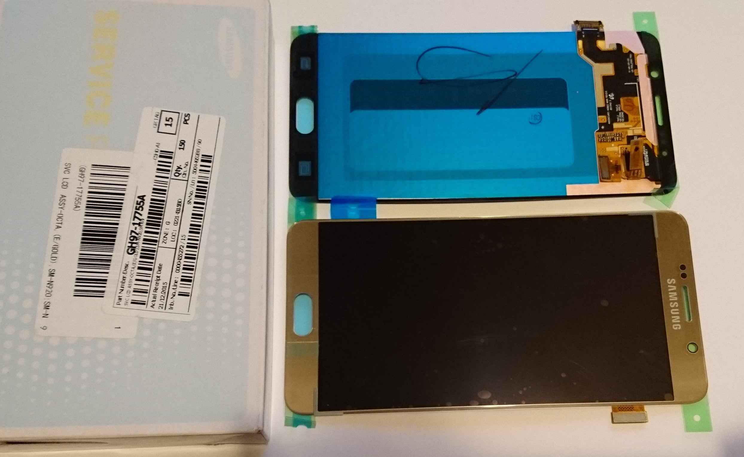 Samsung Galaxy Note 5 SM-N920F Lcd Touch Screen Display Complete Original Genuine Gold Replacement