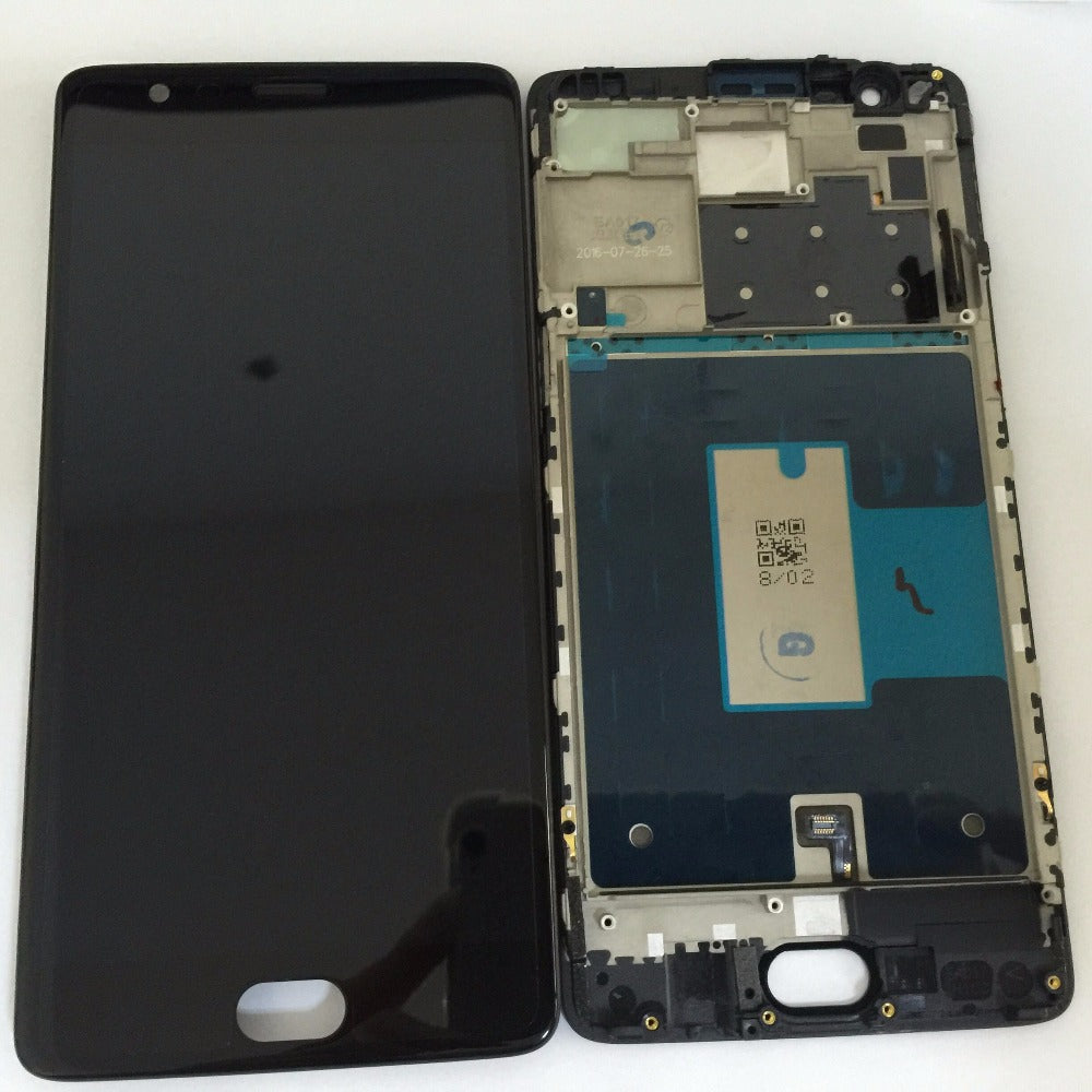 OnePlus 3 Lcd Screen Display Digitizer Touch Digitizer Original Genuine Complete Replacement Black