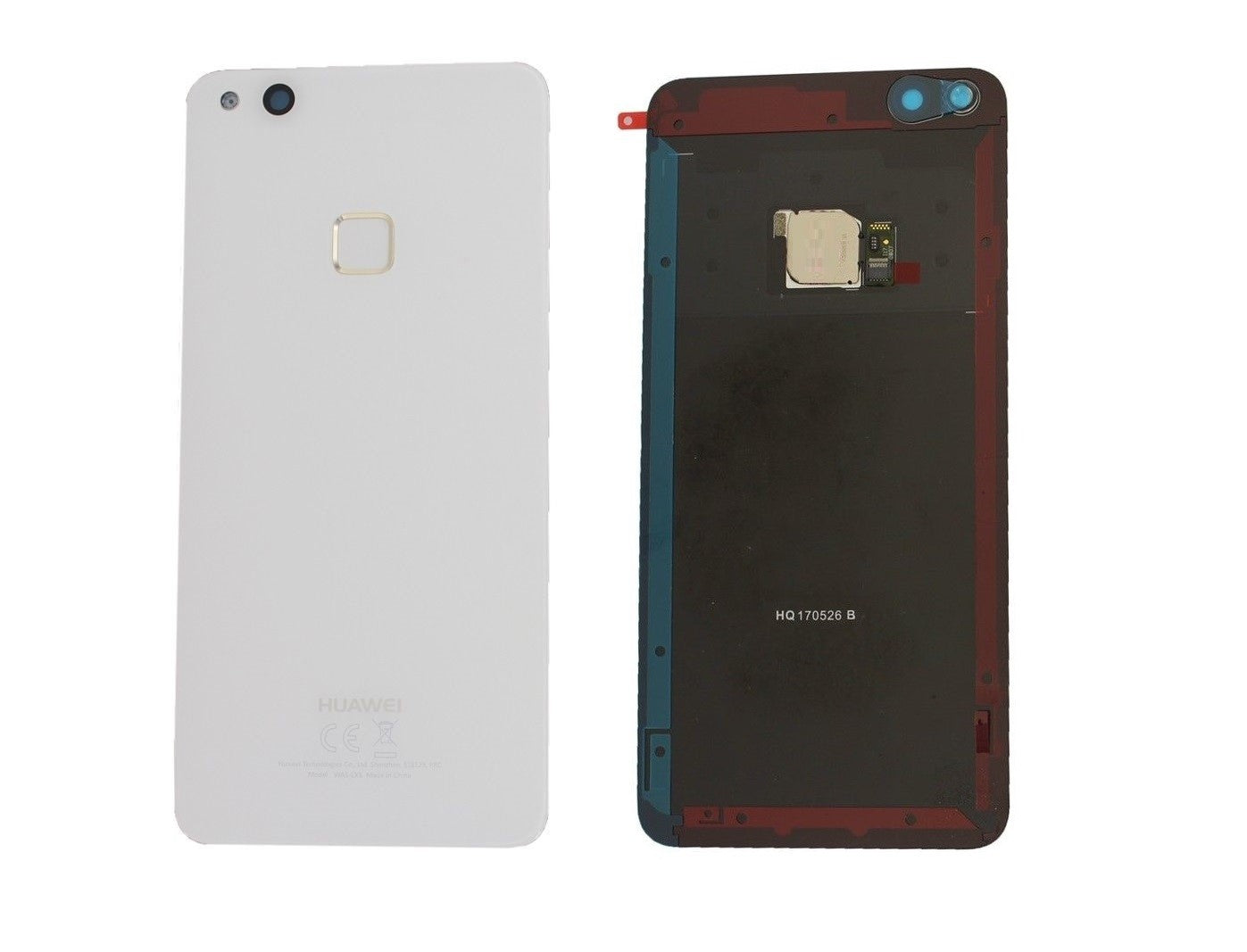 Huawei P10 Back Rear Battery Cover Chassis Frame Housing Original Genuine Complete Replacement White + Fingerprint Reader