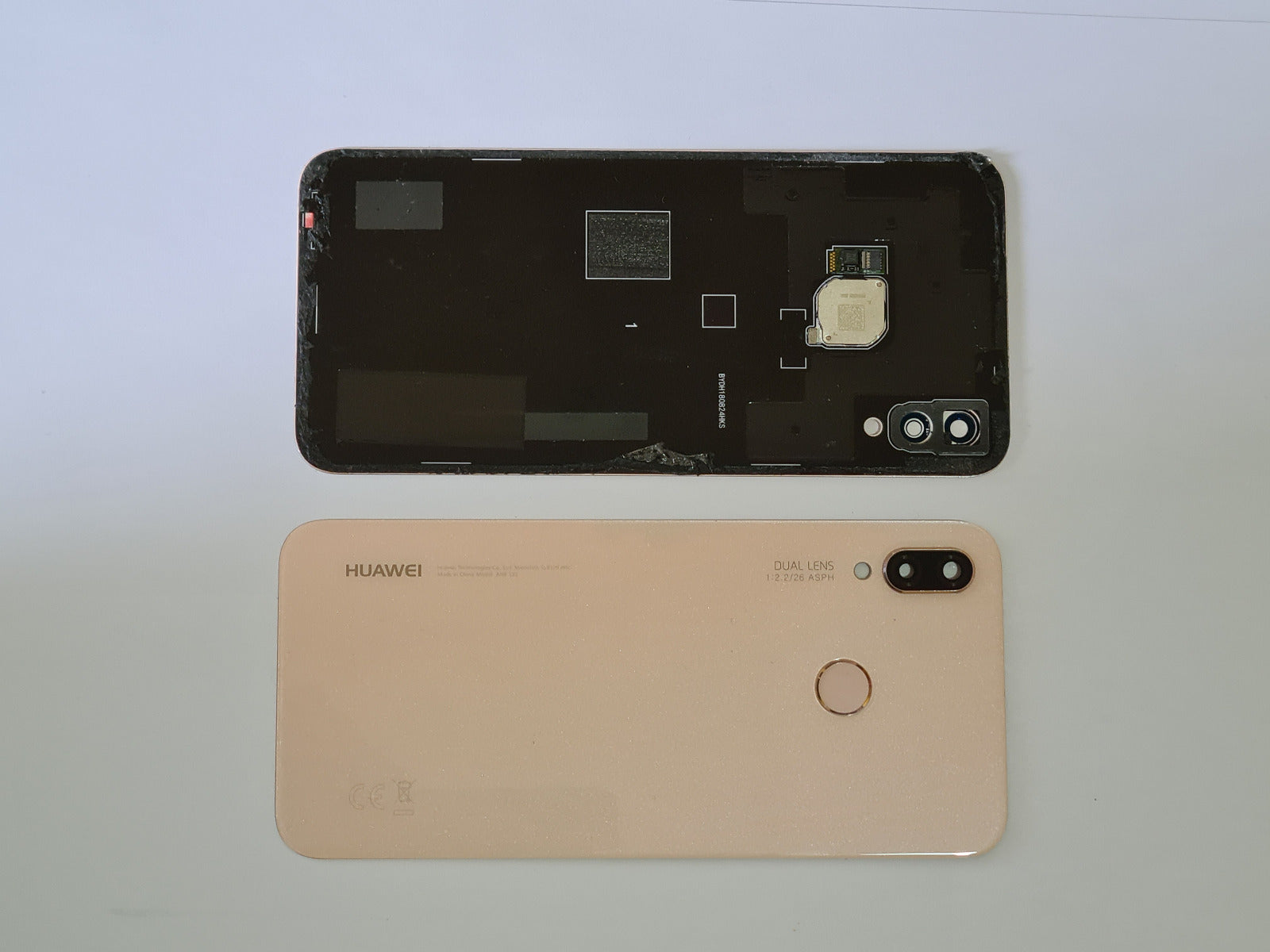 14 DAY Huawei P20 Lite Back Rear Battery Cover Original Genuine Complete Replacement Pink + Fingerprint Reader LIKE NEW
