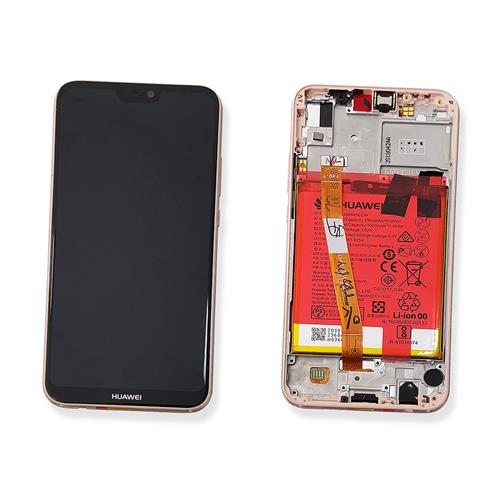 14 DAY LIKE NEW Huawei P20 Lite Lcd Screen Display Digitizer Touch Original Genuine Complete Replacement Rose Gold Pink With Battery + Frame