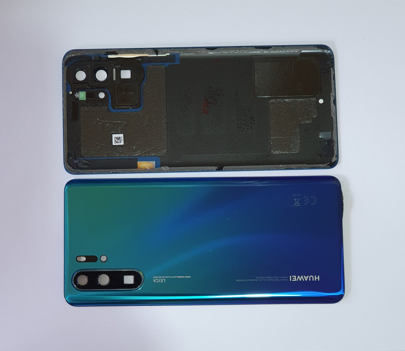 14 DAY Huawei P30 Pro Back Rear Battery Cover Chassis Frame Housing Original Genuine Complete Replacement Aurora Blue LIKE NEW