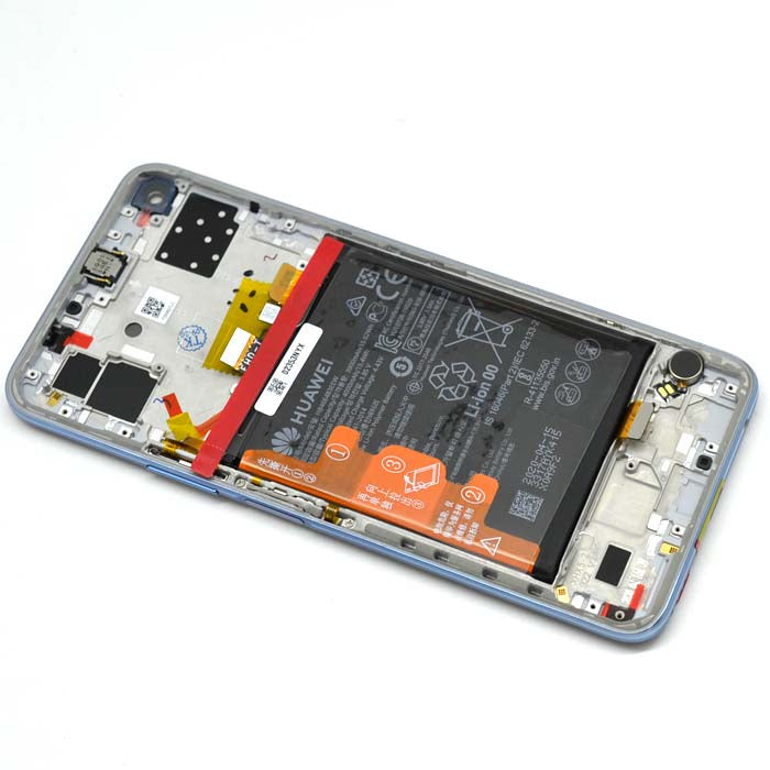 Huawei P40 Lite 5G Space Silver Lcd Screen Display Digitizer Touch Original Genuine Complete Replacement With Battery + Frame