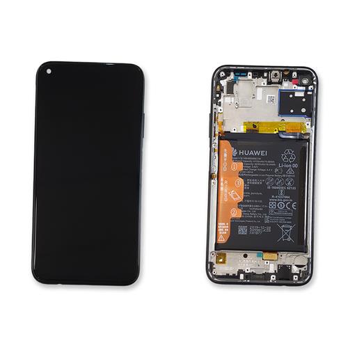 Huawei P40 Lite Black Lcd Screen Display Digitizer Touch Original Genuine Complete Replacement With Battery + Frame