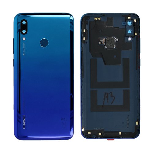 14 DAY Huawei P Smart 2019 Back Rear Battery Cover Chassis Frame Housing Original Genuine Complete Replacement Aura Blue Like New
