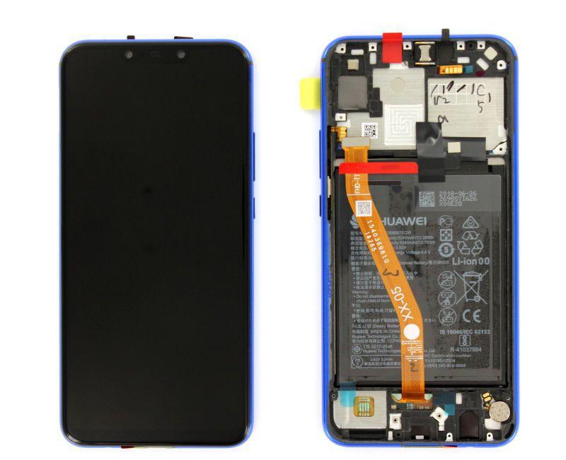 Huawei P Smart+ P Smart Plus Lcd Screen Display Digitizer Touch Original Genuine Complete Replacement Blue With Battery + Frame