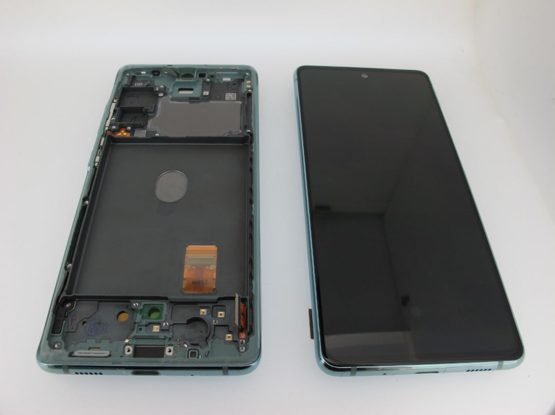Samsung Galaxy S20 FE 5G G781 Lcd Touch Screen Display Complete Original Genuine Cloud Mint With Frame