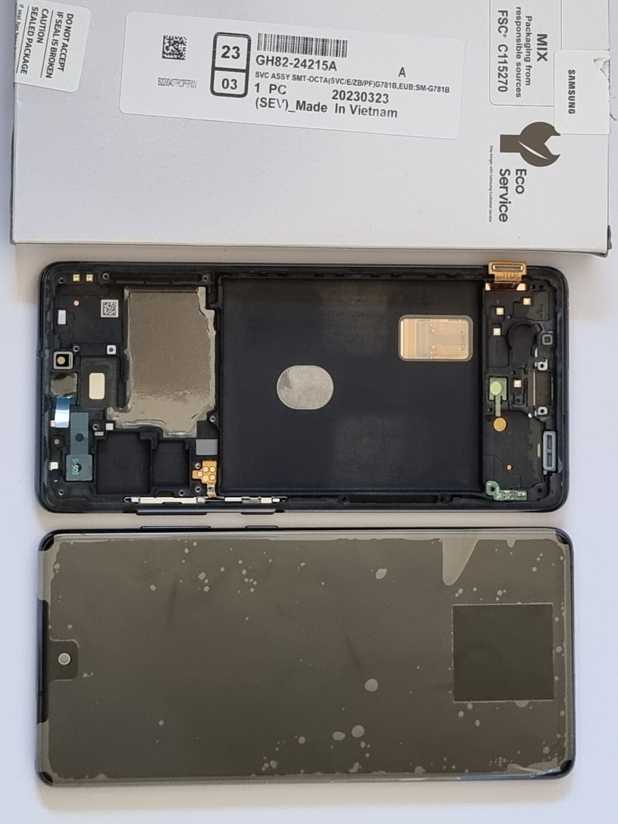 Samsung Galaxy S20 FE 5G G781 Lcd Touch Screen Display Complete Original Genuine Cloud Navy With Frame