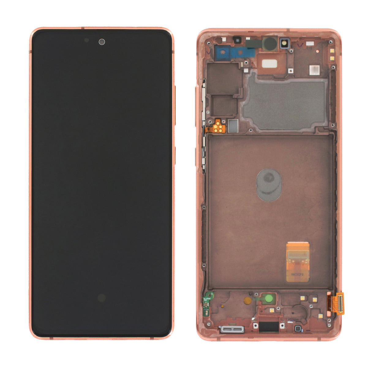Samsung Galaxy S20 FE G781 G780 4G 5G Lcd Touch Screen Display Complete Original Genuine Cloud Orange With Frame