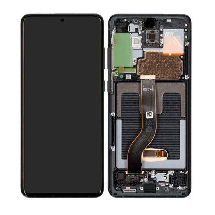 Samsung Galaxy S20+ S20 Plus G986 Lcd Touch Screen Display Complete Original Genuine Cosmic Black With Frame