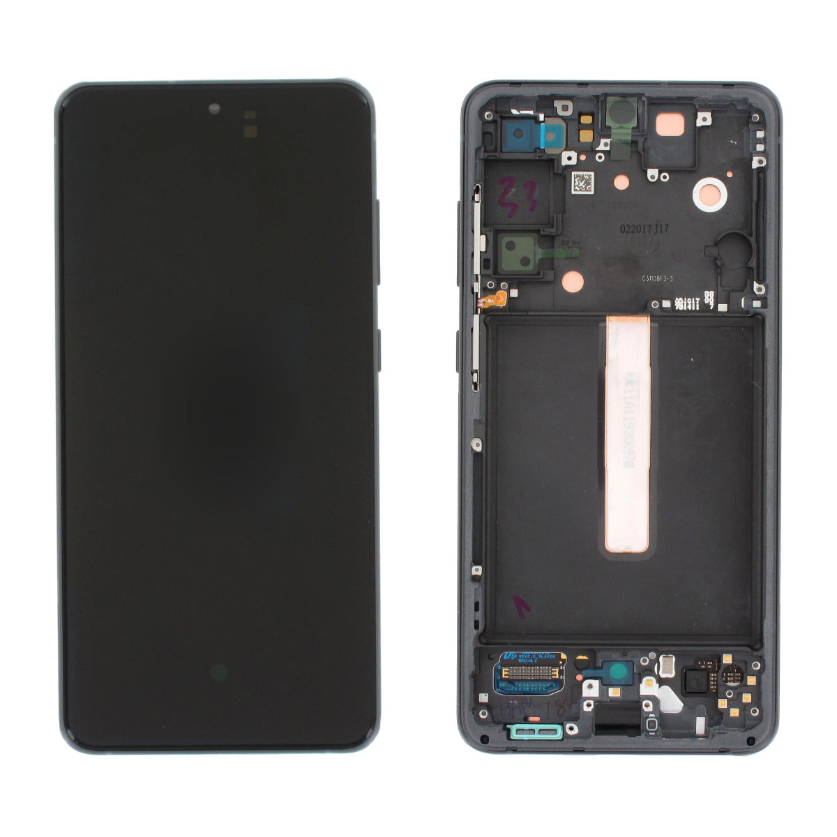 Samsung Galaxy S21 FE 5G G990 Lcd Touch Screen Display Complete Original Genuine Grey With Frame