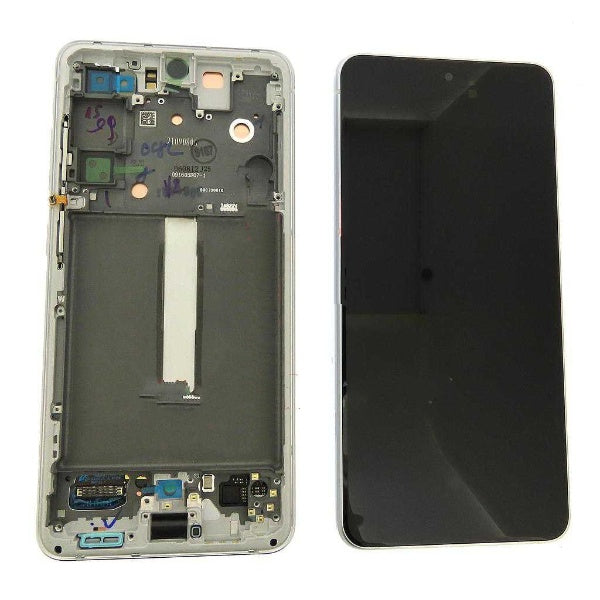 Samsung Galaxy S21 FE 5G G990 Lcd Touch Screen Display Complete Original Genuine White With Frame