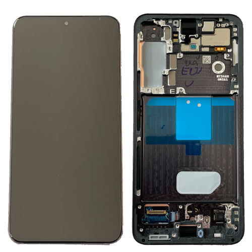 Samsung Galaxy S22 5G S901 Lcd Touch Screen Display Complete Original Genuine Phantom Black With Frame