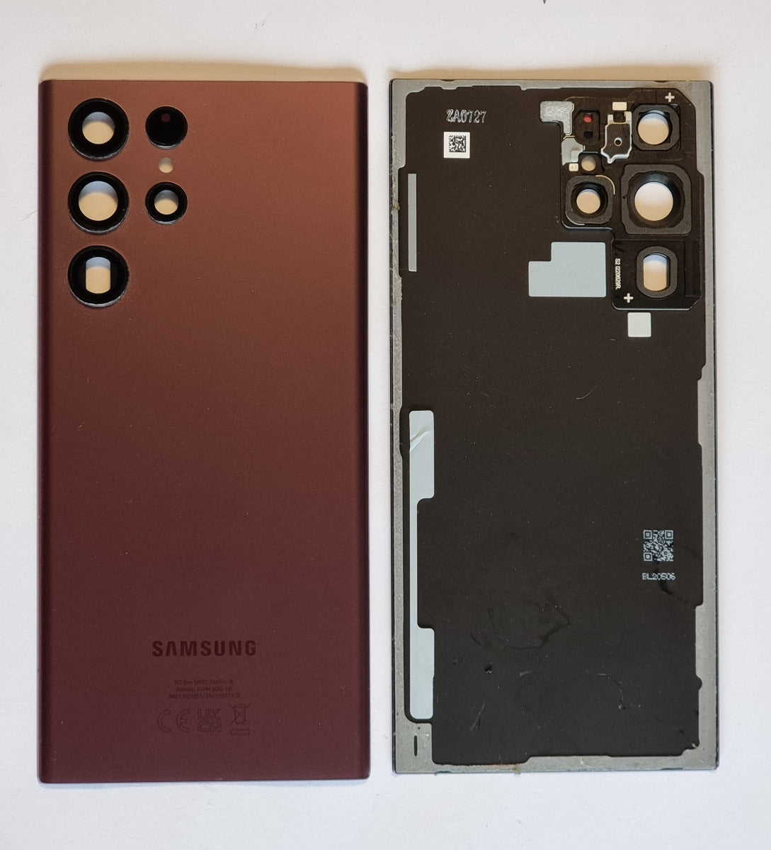 14 DAY Samsung Galaxy S22 Ultra SM-S908 Battery Cover Back Housing Fascia 100% Original Genuine Burgundy LIKE NEW