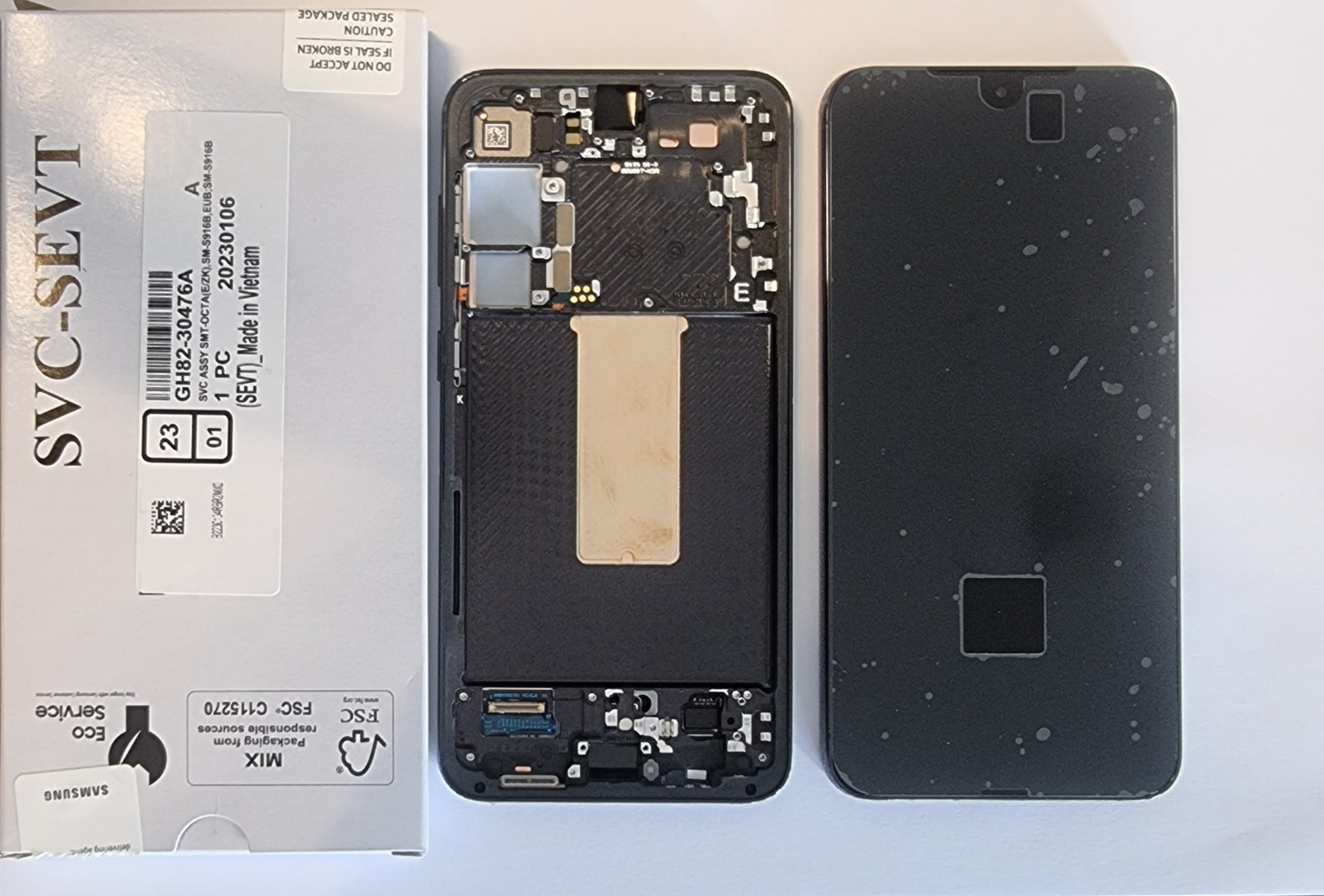 Samsung Galaxy S23+ 5G S916 Lcd Touch Screen Display Complete Original Genuine Phantom Black With Frame