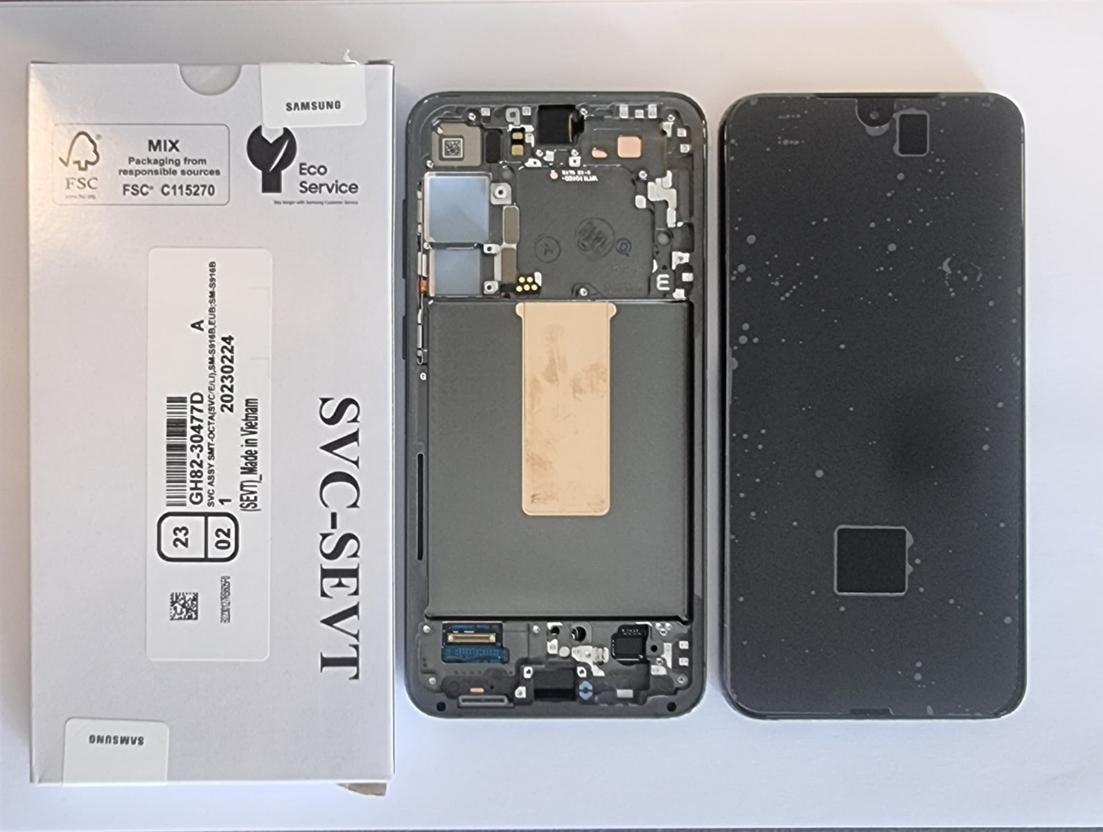 Samsung Galaxy S23+ 5G S916 Lcd Touch Screen Display Complete Original Genuine Phantom Green With Frame