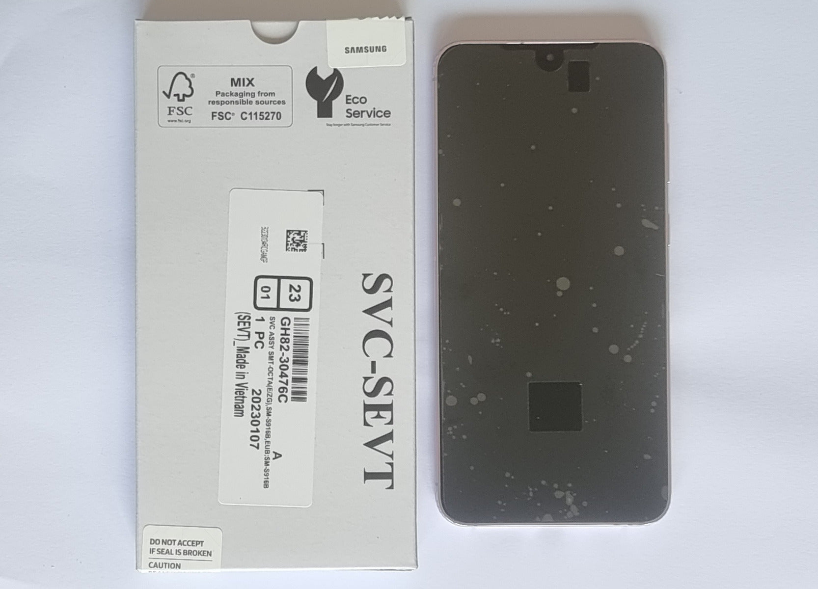 Samsung Galaxy S23+ 5G S916 Lcd Touch Screen Display Complete Original Genuine Lavender Violet With Frame