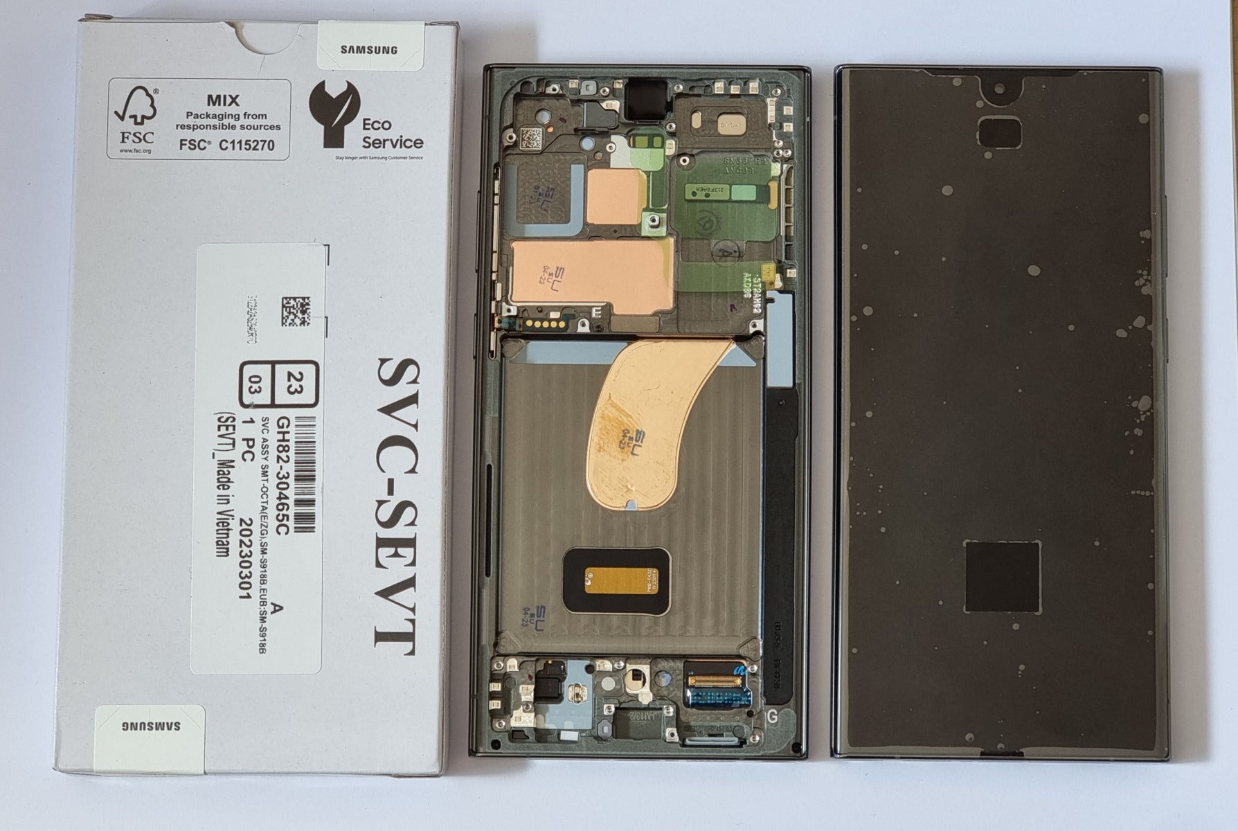 Samsung Galaxy S23 Ultra 5G S918 Lcd Touch Screen Display Complete Original Genuine Green With Frame