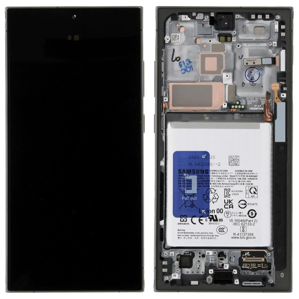 Samsung Galaxy S24 Ultra 5G S928 Lcd Touch Screen Display Complete Original Genuine Titanium Black With Frame & Battery