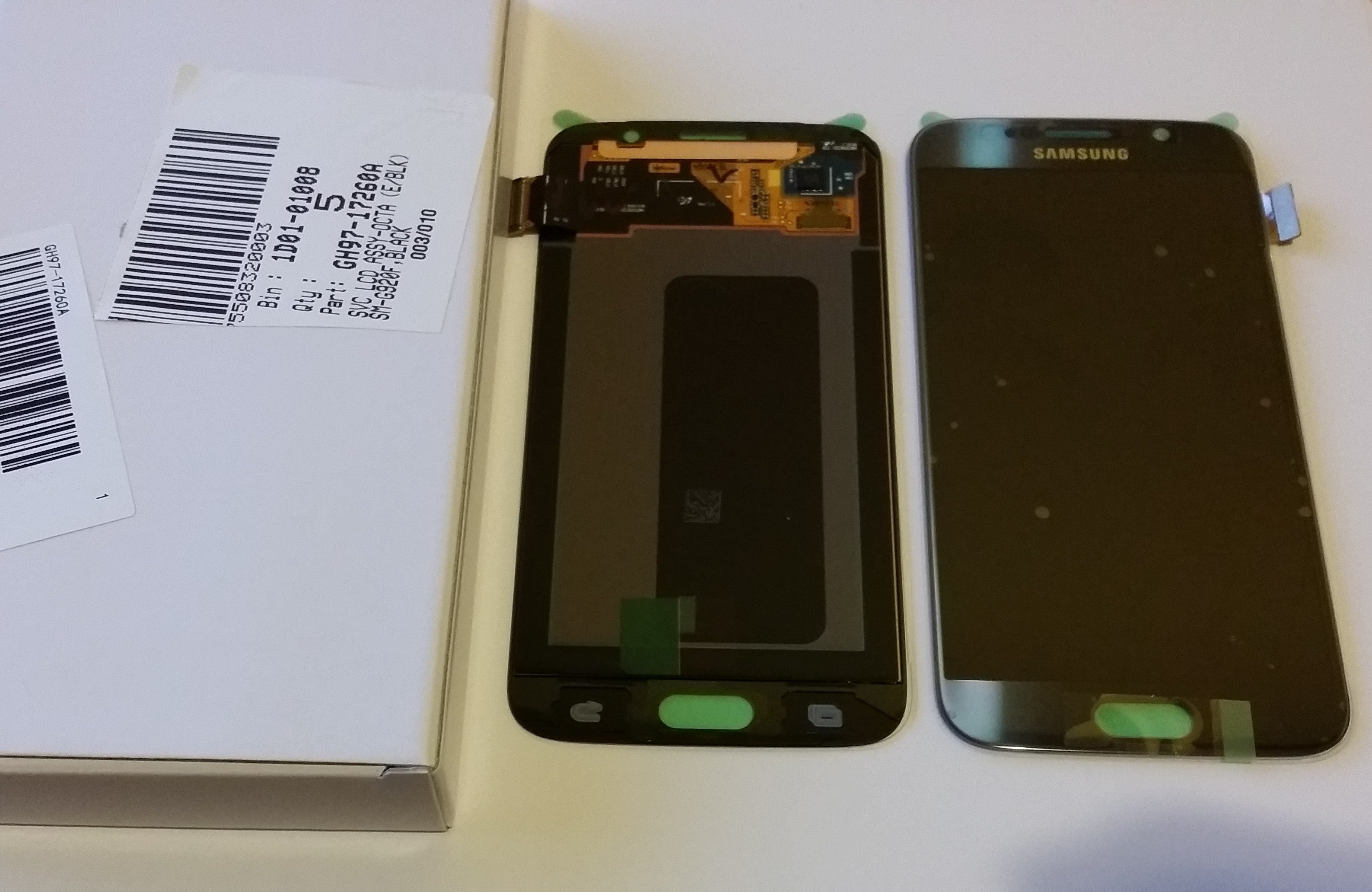 Samsung Galaxy S6 SM-G920F Lcd Touch Screen Display Complete Original Genuine Black Grey Blue
