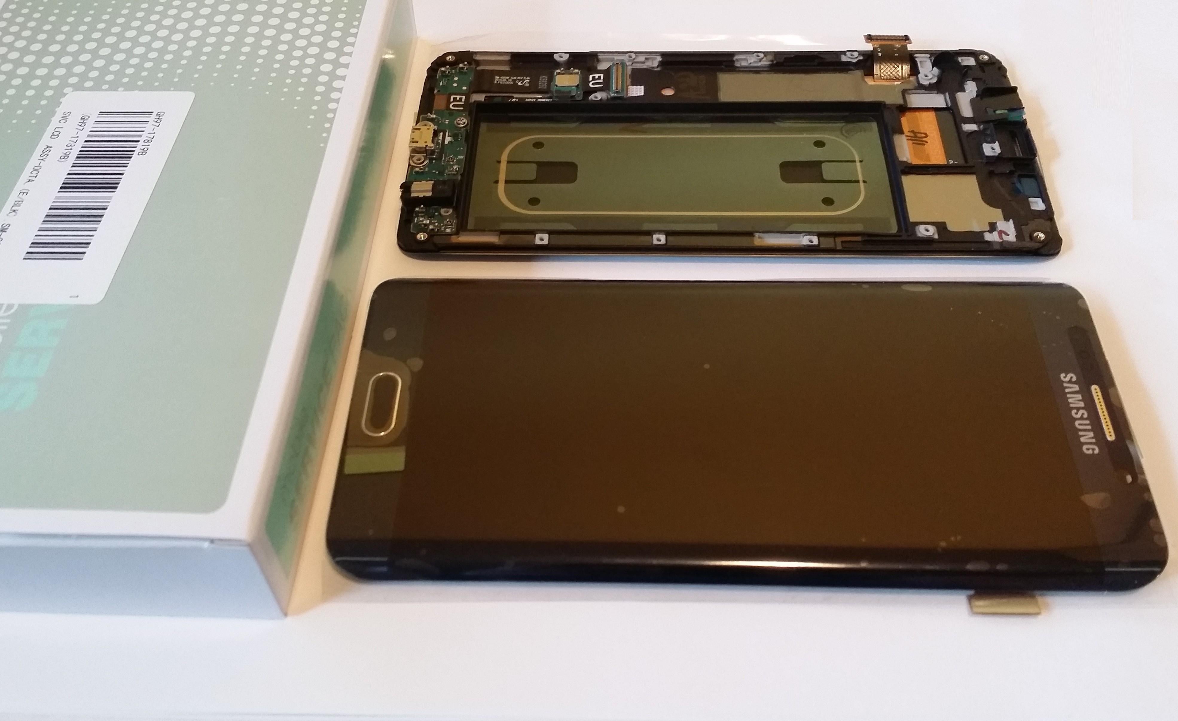 Samsung Galaxy S6 Edge+ SM-G928F Lcd Touch Screen Display Complete Original Genuine  Black Grey Blue With Frame + Flex
