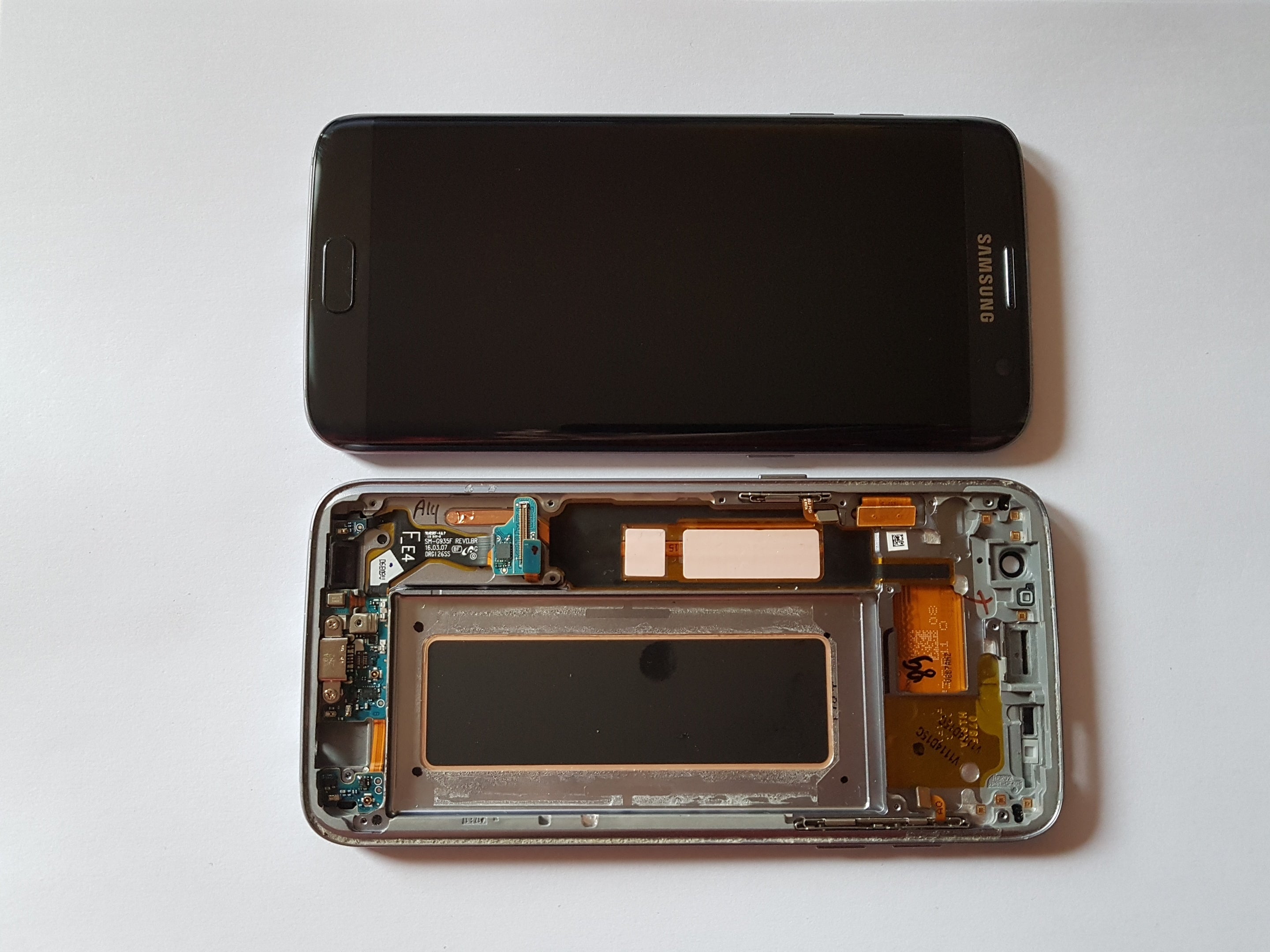 Samsung Galaxy S7 Edge SM-G935F Lcd Touch Screen Display Complete Original Genuine Black With Frame 14 days grade A-B