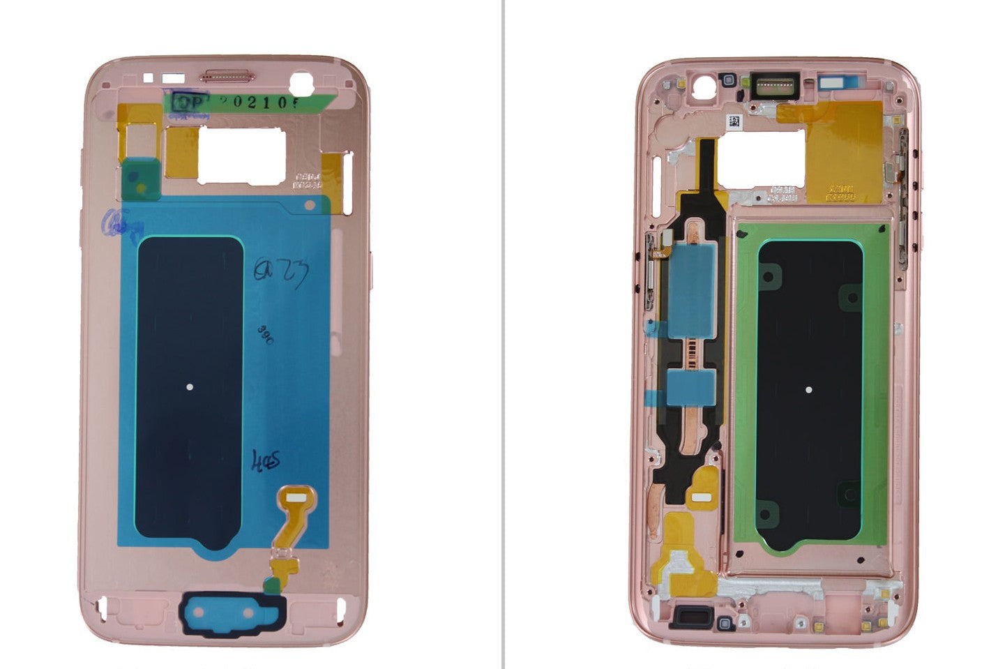 Samsung Galaxy S7 SM-G930F White Replacement Middle Chassis Cover Fascia Housing Side Buttons