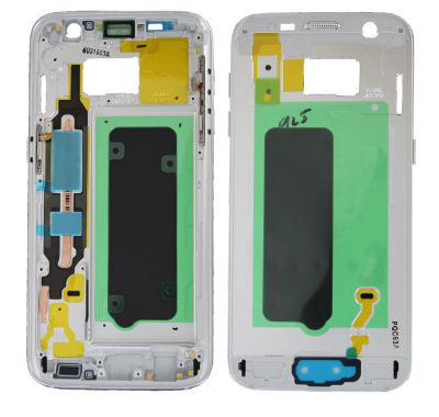Samsung Galaxy S7 SM-G930F White Replacement Middle Chassis Cover Fascia Housing Side Buttons