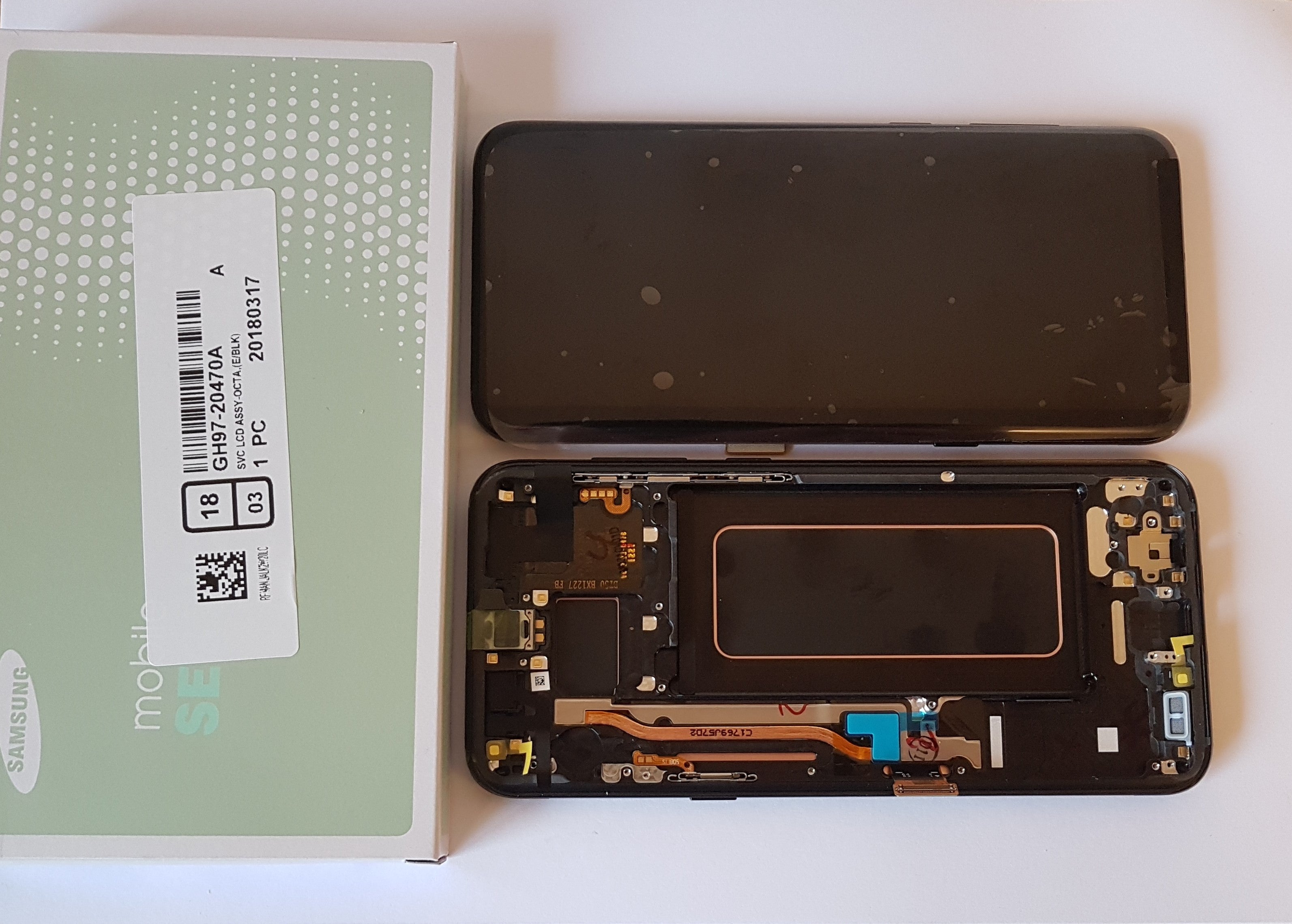 Samsung Galaxy S8+ S8 Plus SM-G955F Lcd Touch Screen Display Complete Original Genuine Black With Frame