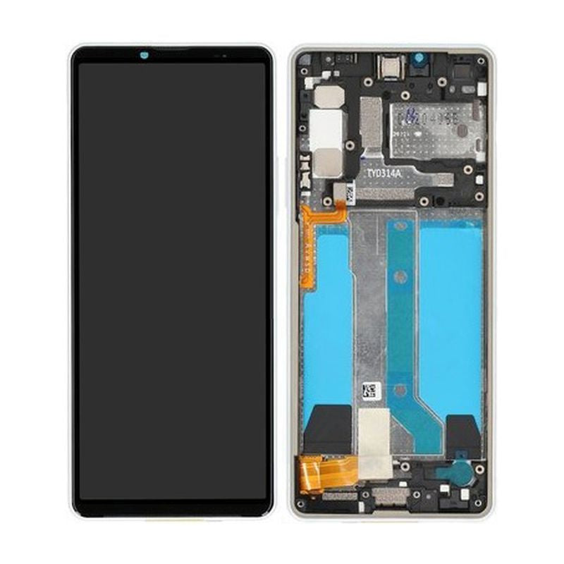 Sony XQ-CC54 Xperia 10 IV Lcd Screen Display Digitizer Touch Original Genuine Complete White With Frame