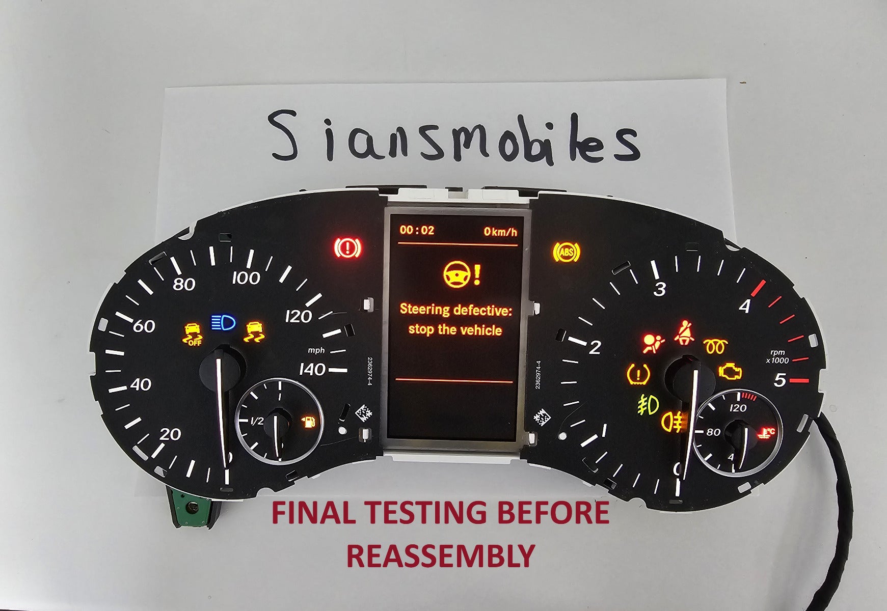 Mercedes Vito 2014 - 2020 Screen Display Dash Speedo Cluster Backlight Repair Fix