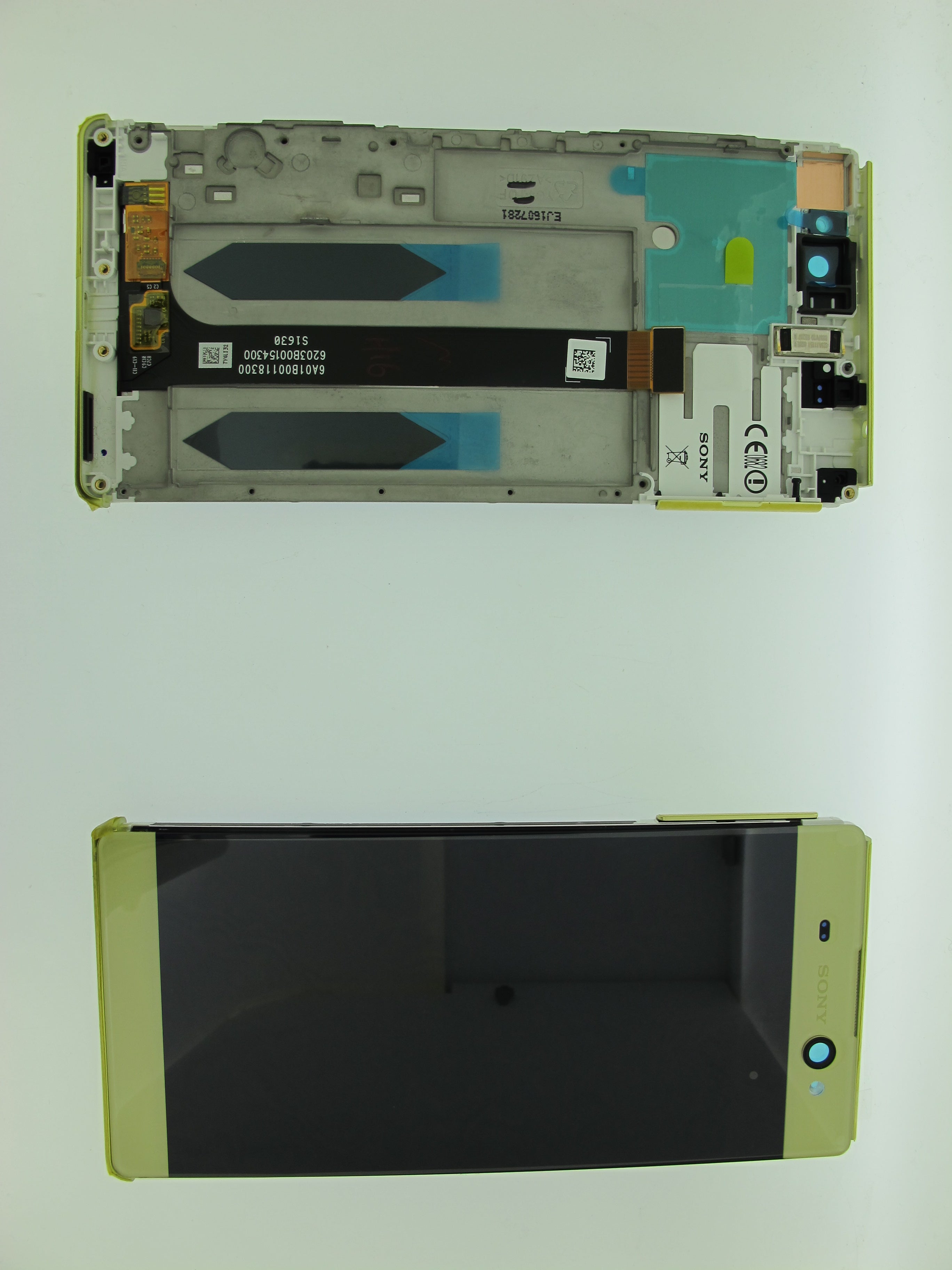 Sony Xperia XA Ultra Lcd Screen Display Digitizer Touch Original Genuine Complete Lime Gold With Frame From Sony