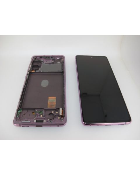 Samsung Galaxy S20 FE 4G G780 Lcd Touch Screen Display Complete Original Genuine Cloud Lavender With Frame