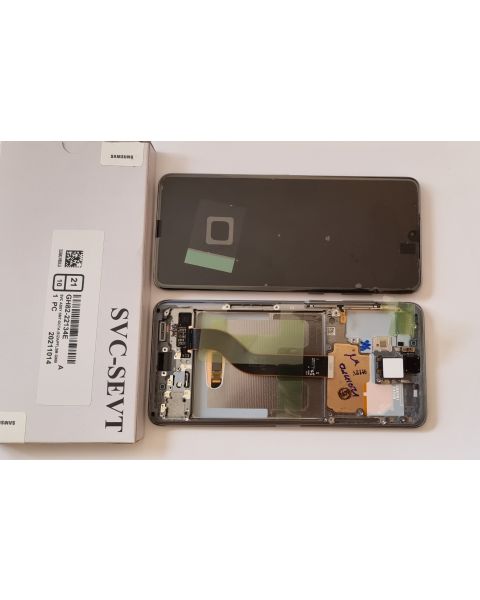 Samsung Galaxy S20+ S20 Plus G986 Lcd Touch Screen Display Complete Original Genuine Grey With Frame