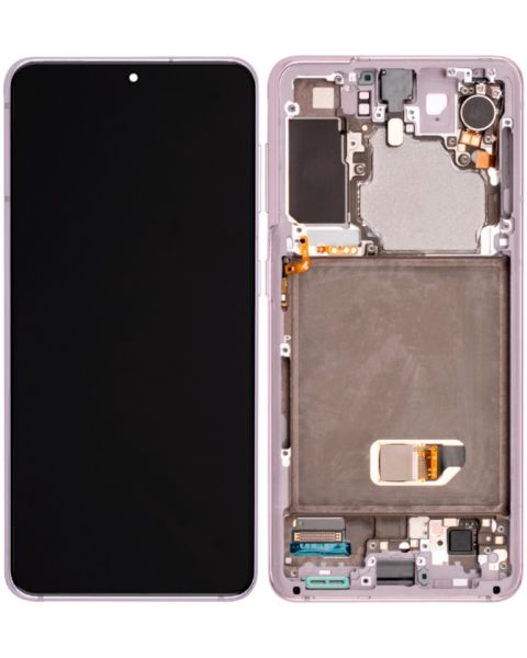 Samsung Galaxy S21 5G G991 Lcd Touch Screen Display Complete Original Genuine Phantom Pink With Frame