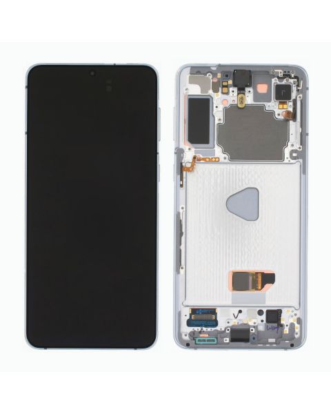 Samsung Galaxy S21+ 5G G996 Lcd Touch Screen Display Complete Original Genuine Phantom Silver With Frame