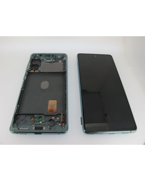 Samsung Galaxy S20 FE 5G G781 Lcd Touch Screen Display Complete Original Genuine Cloud Mint With Frame