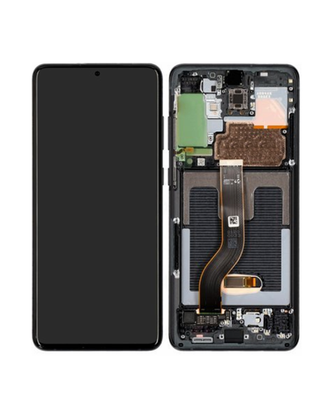 Samsung Galaxy S20+ S20 Plus G986 Lcd Touch Screen Display Complete Original Genuine Cosmic Black With Frame