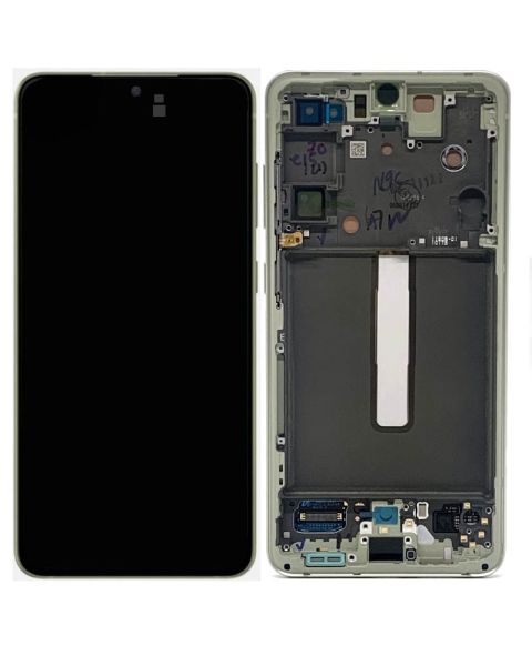 Samsung Galaxy S21 FE 5G G990 Lcd Touch Screen Display Complete Original Genuine Olive Green With Frame