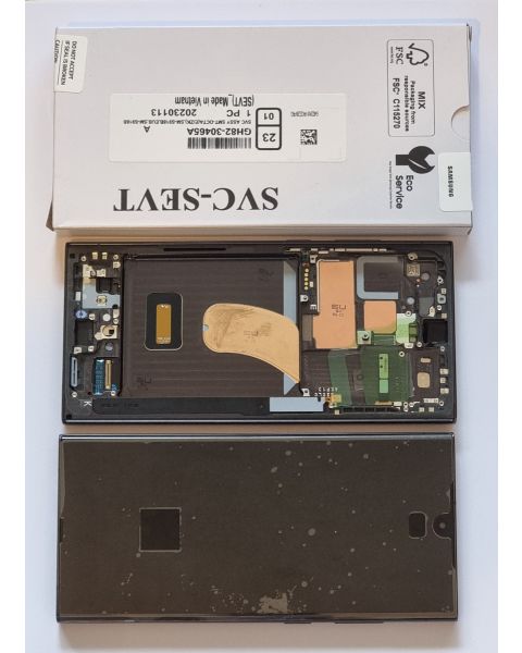 Samsung Galaxy S23 Ultra 5G S918 Lcd Touch Screen Display Complete Original Genuine Phantom Black With Frame