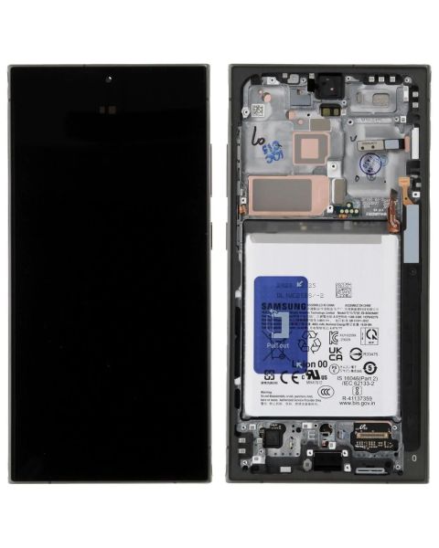 Samsung Galaxy S24 Ultra 5G S928 Lcd Touch Screen Display Complete Original Genuine Titanium Black With Frame & Battery
